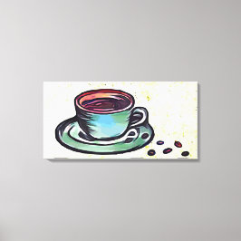 Impressão Em Tela Taça Café