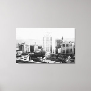 Impressão Em Tela Tacoma, opinião da skyline de WA do hotel de