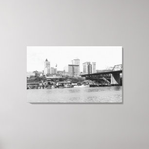 Impressão Em Tela Tacoma, WA - opinião da skyline do centro