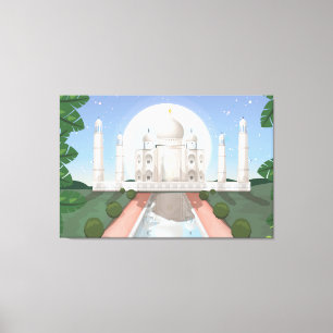Impressão Em Tela Taj Mahal