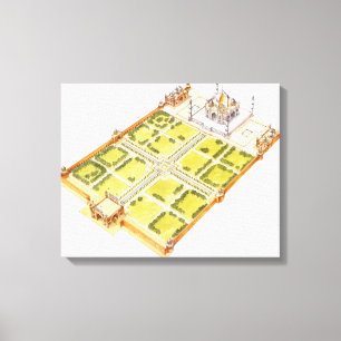 Impressão Em Tela Taj Mahal. Adra Índia. Tomb e jardins