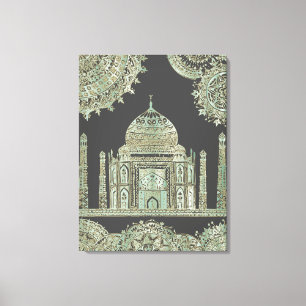 Impressão Em Tela Taj Mahal - Estilo Boêmiano Oriental