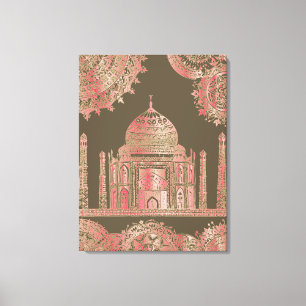 Impressão Em Tela Taj Mahal - Estilo Boêmiano Oriental