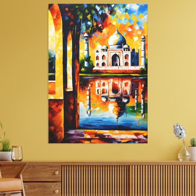 Impressão Em Tela Taj Reflexões Bloom (Insitu(Sala de estar))