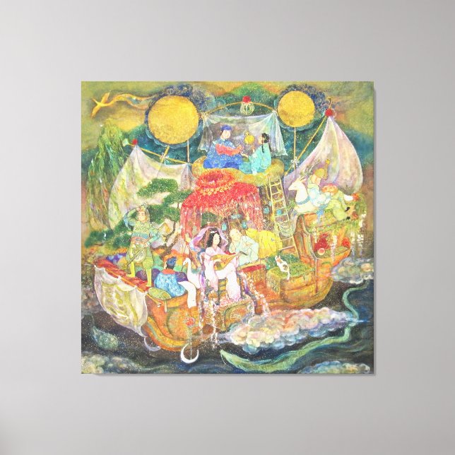 Impressão Em Tela Takarabune: The Treasure Ship of Good Fortune  (Frente)