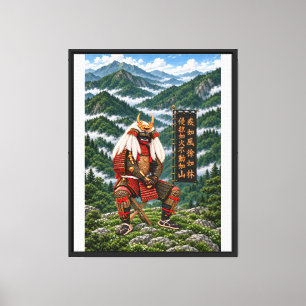 Impressão Em Tela Takeda Shingen Deep Green 16x20 1.25in Quadro Pret