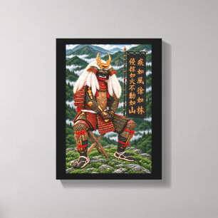 Impressão Em Tela Takeda Shingen Montanhas Verde Escuro 9x12