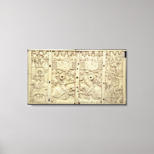 Impressão Em Tela Tampa de um caixão que descreve um competiam