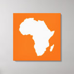 Impressão Em Tela Tangerine África Audaciosa<br><div class="desc">O mapa africano traçado em branco com cores contrastantes na paleta "Safari" de Emporio Moffa inspirada pela ousada aventura e natureza selvagem do continente.</div>