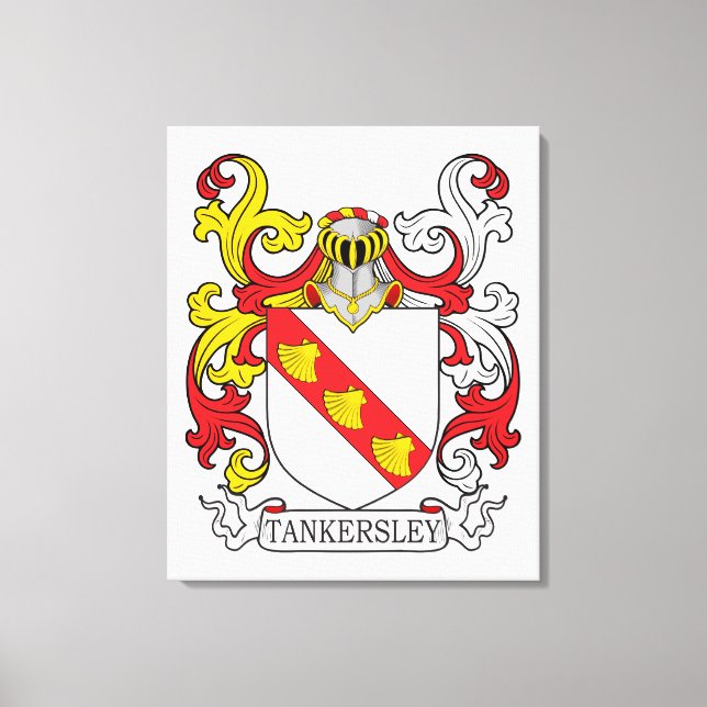 Impressão Em Tela Tankersley Family Crest (Frente)