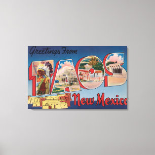 Impressão Em Tela Taos, letra nova ScenesTaos de MexicoLarge,