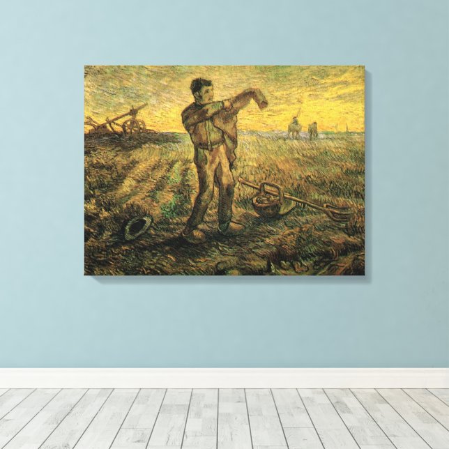 Impressão Em Tela Tarde - Fim do Dia de Vincent van Gogh (Insitu(piso de madeira))