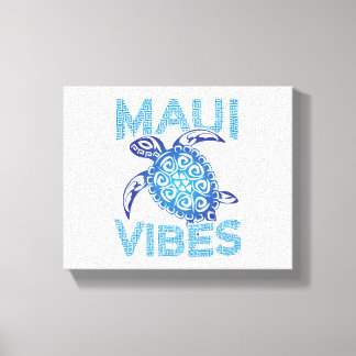 Impressão Em Tela Tartaruga-do-mar-azul-polinésia Maui Vibes