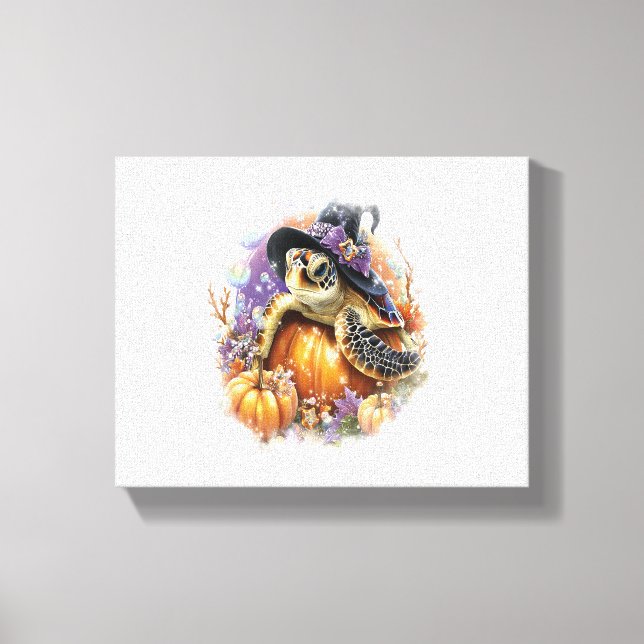 Impressão Em Tela Tartaruga do Mar Halloween (Frente)