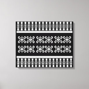 Impressão Em Tela Tartaruga preto e branco do „do kilim de Balcãs