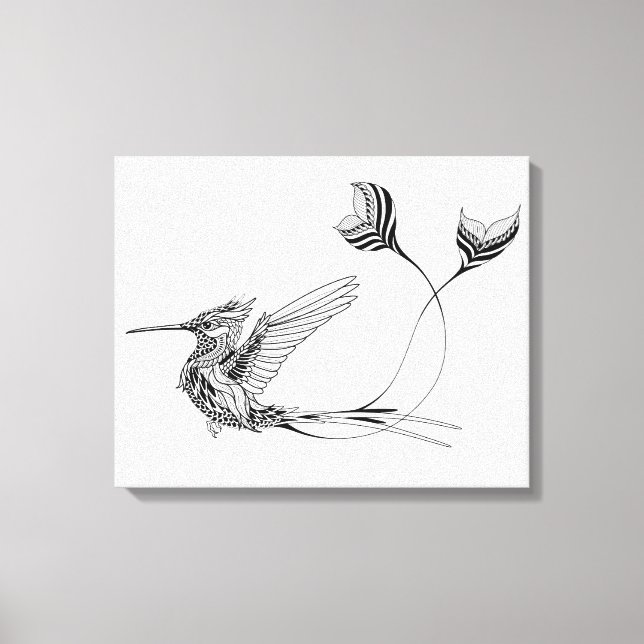 Impressão Em Tela Tatuagem de aves psicodélicas 6 (Frente)