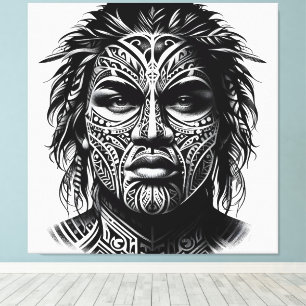 Impressão Em Tela Tatuagem Face