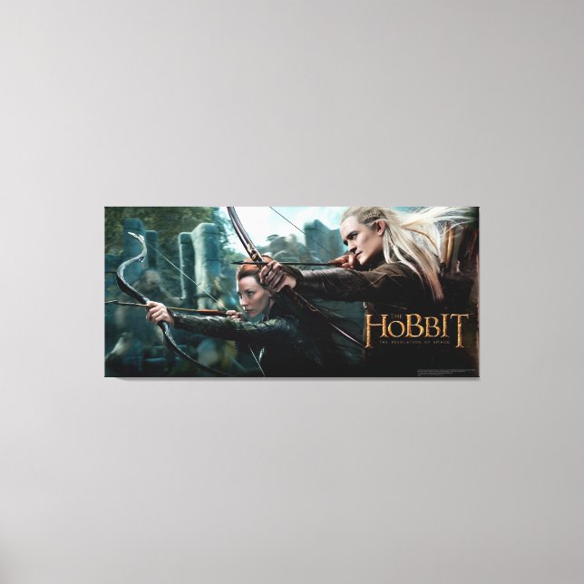 Impressão Em Tela TAURIEL™ e LEGOLAS GREENLEAF™ Movie Poster (Frente)