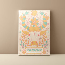 Impressão Em Tela Taurus Celestial Zodiac Pastel Sonha Artes de Pare