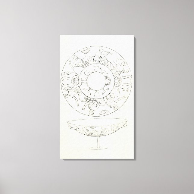 Impressão Em Tela Tazza encontrada em Tarquinia (Frente)