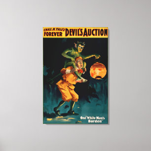 Impressão Em Tela Teatro da carga de homem branco do leilão do diab