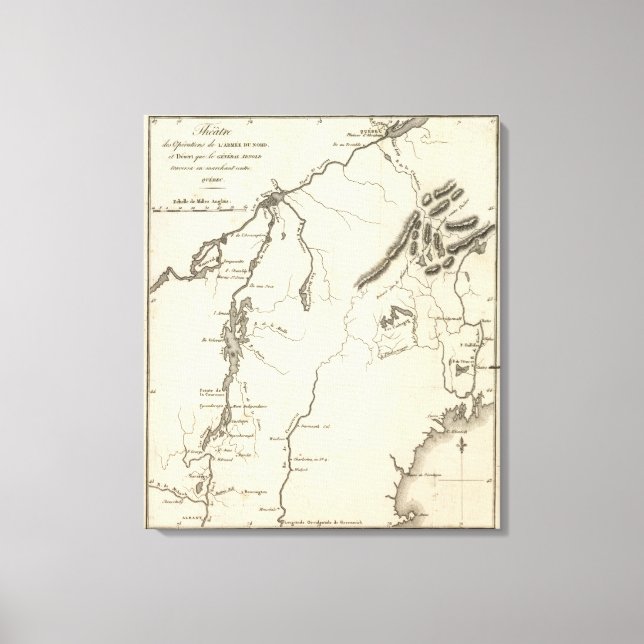 Impressão Em Tela Teatro de operações do Exército no Norte (Frente)