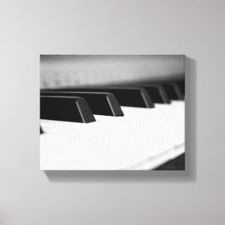 Impressão Em Tela Teclas Piano Pretas e Brancas em um Teclado 8x10