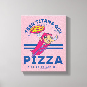 Impressão Em Tela Teen Titans Go! Starfire "Truth Justice Pizza"
