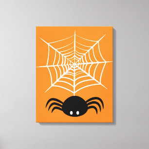 Impressão Em Tela Teia de Aranha de Halloween