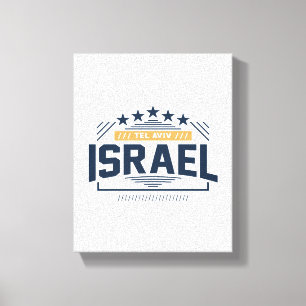 Impressão Em Tela Tel Aviv Israel Design de Tipografia Urbana Modern