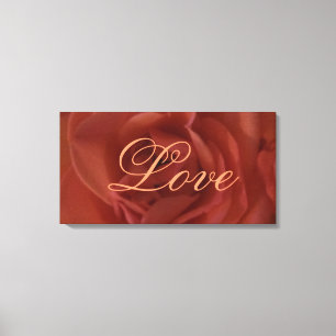 Impressão Em Tela Tela de Amor de Rosa Vermelha