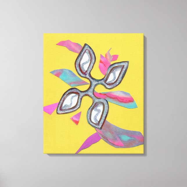 Impressão Em Tela Tela de arte "Borda amarela" (Frente)