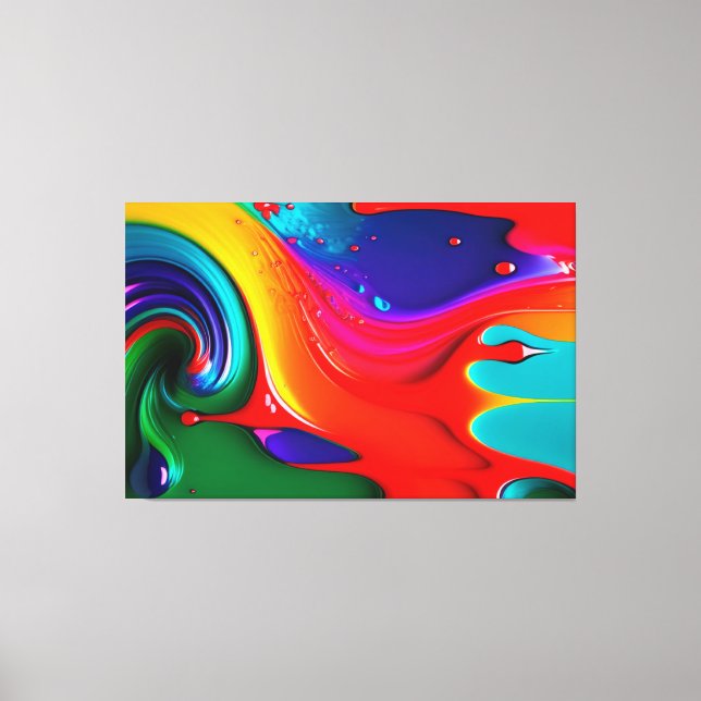 Impressão Em Tela Tela de Arte de Estirpe de Pintura abstrato Vibran (Frente)