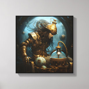 Impressão Em Tela Tela de Arte do Zodíaco de Aquário