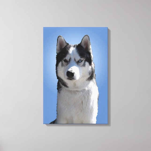 Impressão Em Tela Tela de Cachorro Husky Malamute Husky Esticado (Frente)