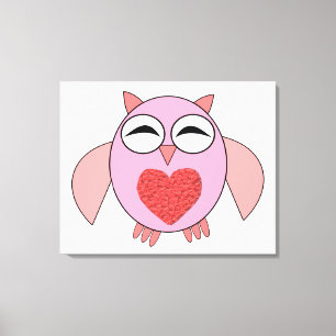 Impressão Em Tela Tela de Coração de Amor Rosa