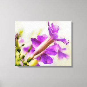 Impressão Em Tela Tela de Flor de Trompete Roxo