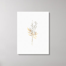 Impressão Em Tela Tela de flores de arte mínima bege Impressão