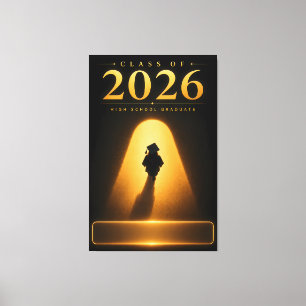 Impressão Em Tela Tela de Graduação da Turma de 2026 com Nome Person