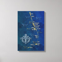 Tela de mapa externo náutico