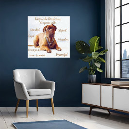 Impressão Em Tela Tela de Raça Canina com Traços de Temperamento