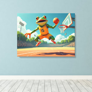 Impressão Em Tela Tela de Sapo de basquete