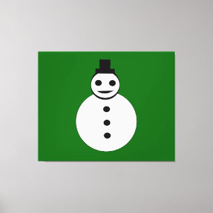 Impressão Em Tela Tela de Snowman de Natal Sorrindo