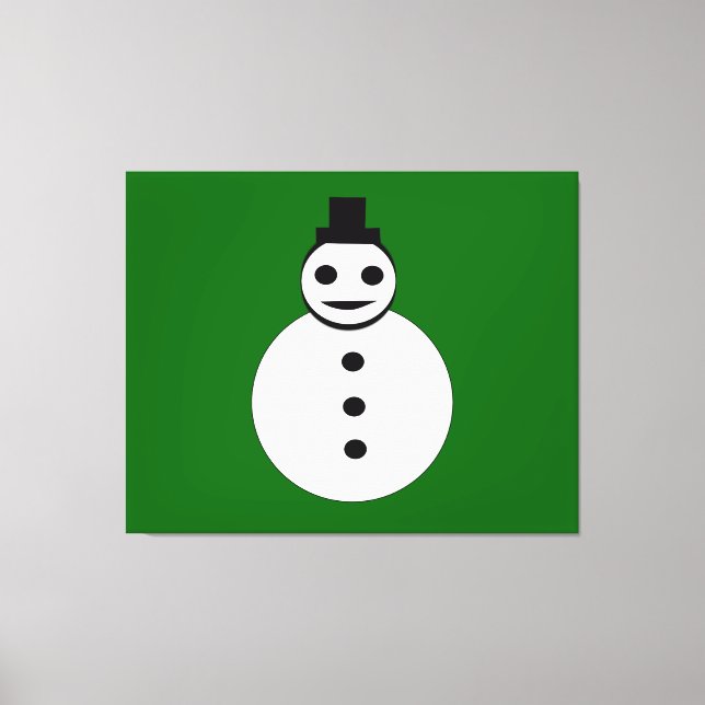 Impressão Em Tela Tela de Snowman de Natal Sorrindo (Frente)