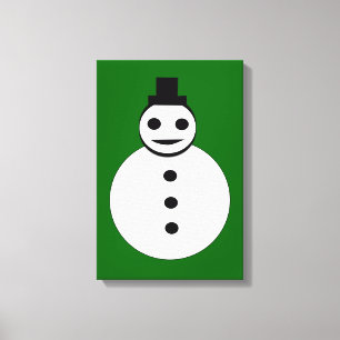 Impressão Em Tela Tela de Snowman de Natal Sorrindo