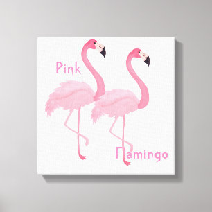 Impressão Em Tela Tela de tela Flamingo rosa