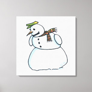 Impressão Em Tela Tela do boneco de neve