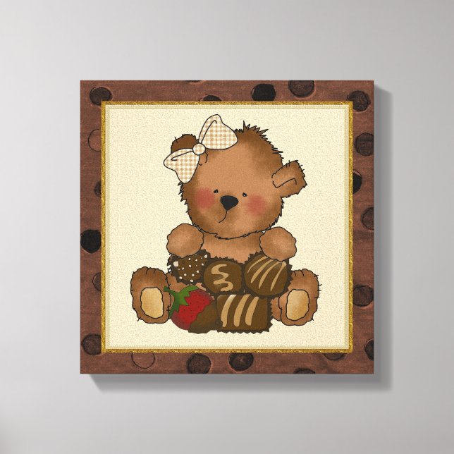 Impressão Em Tela Tela do Urso de Chocolate (Frente)