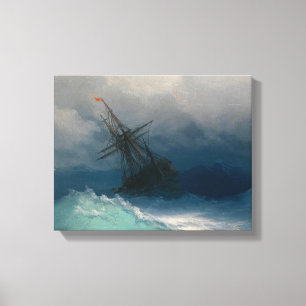 Impressão Em Tela Tela embrulhada premium de pintura de navio no mar