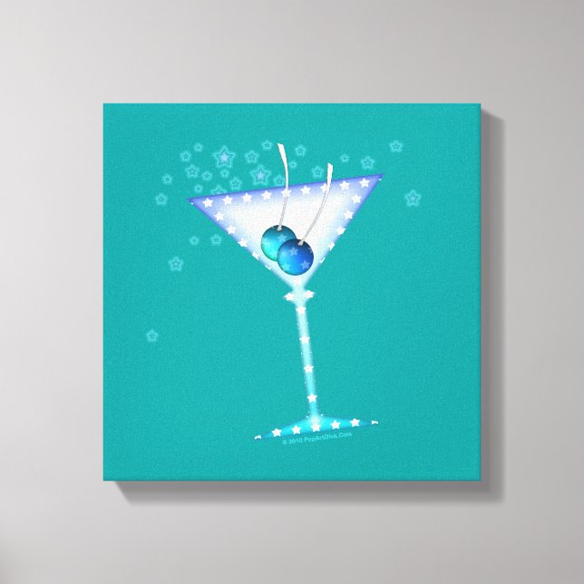 Impressão Em Tela Tela Enrolada BLUE MARTINI (Frente)